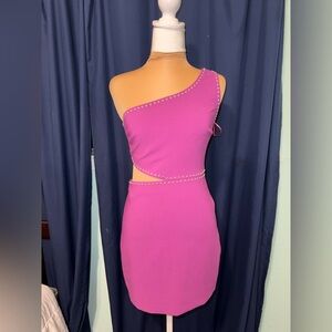 Likely NWT Studed‎ One Shoulder Portia Dress Purple Size 2